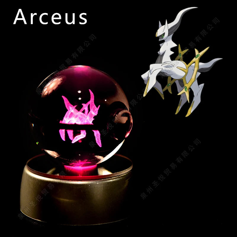 Pokemon Crystal Ball 3D Night Light Lamp