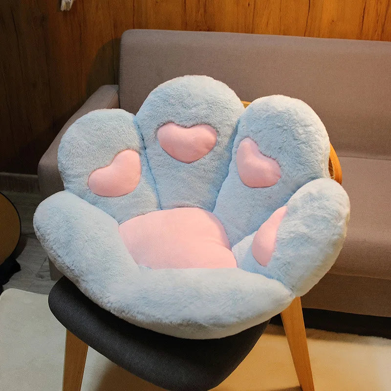 70×60cm Cat Paw Plush Cushion – Soft Floor Pillow