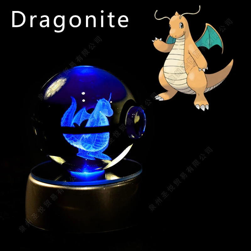 Pokemon Crystal Ball 3D Night Light Lamp