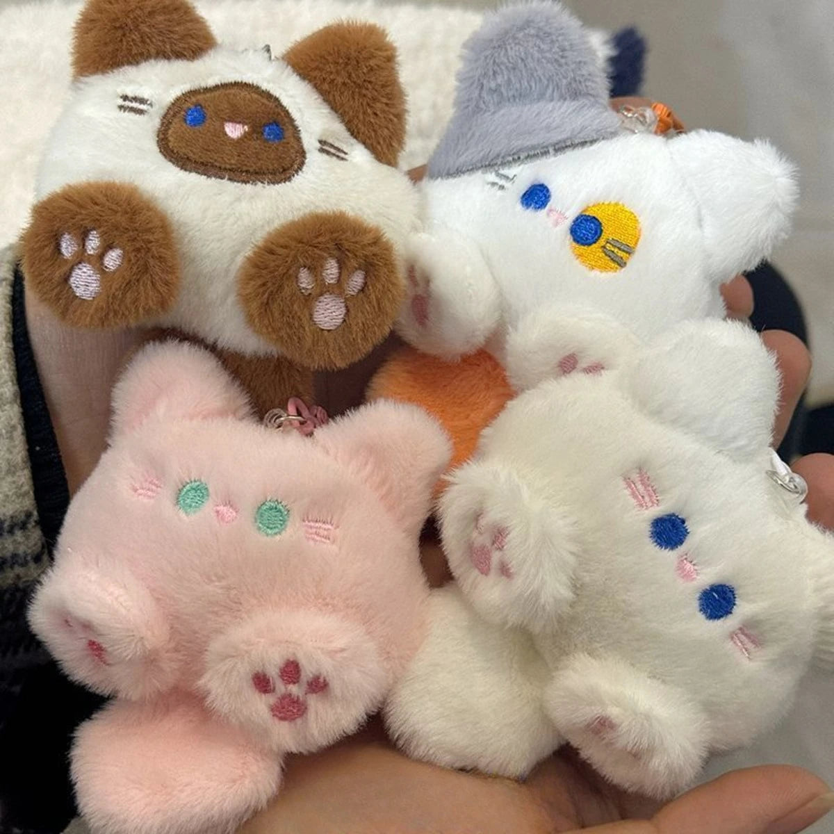 Long Tail Cat Plush Keychain