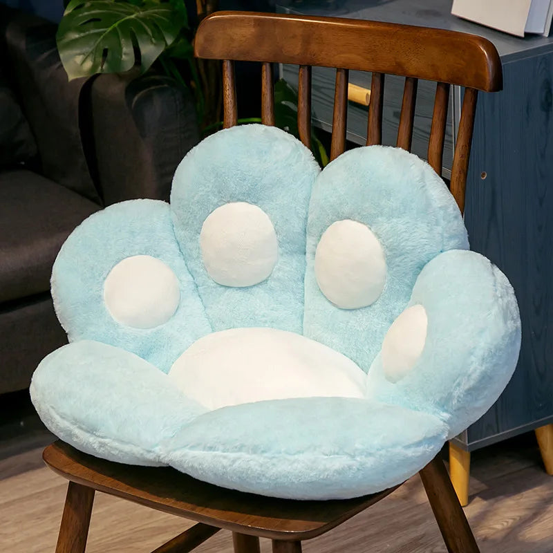 70×60cm Cat Paw Plush Cushion – Soft Floor Pillow