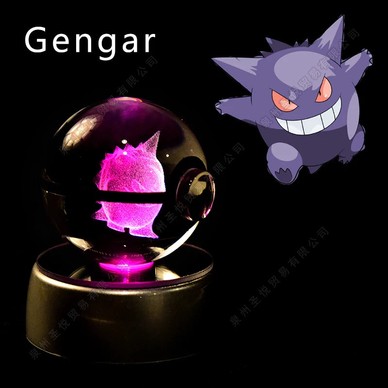Pokemon Crystal Ball 3D Night Light Lamp