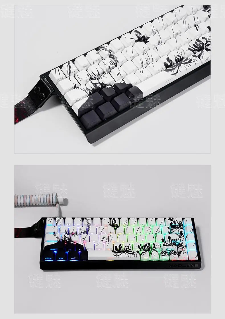 Kaneki Ken Translucent PBT Keycaps – 130 Keys Cherry Profile (MX)