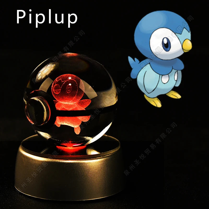 Pokemon Crystal Ball 3D Night Light Lamp
