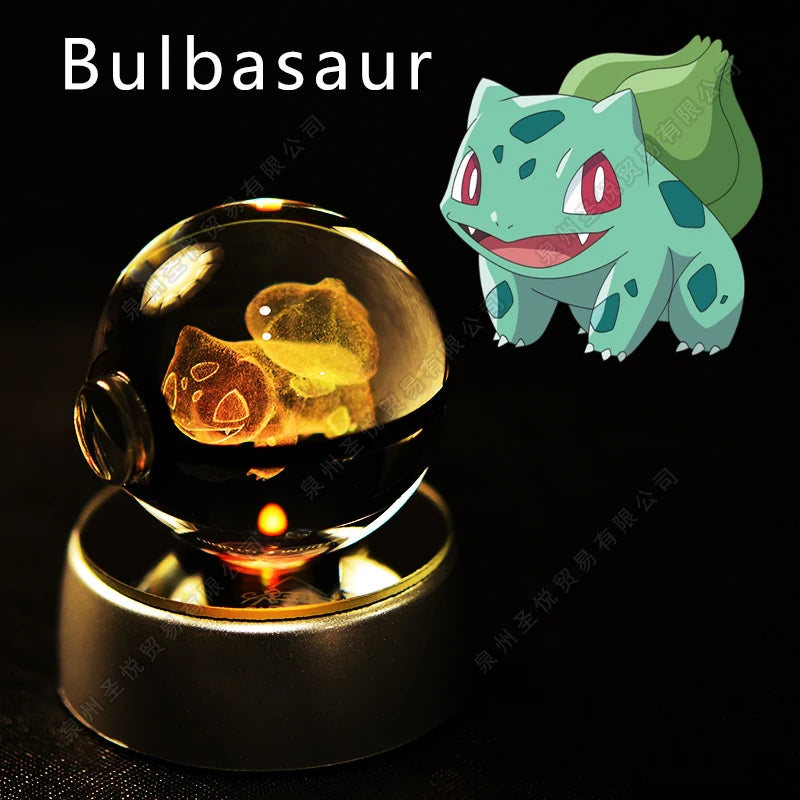 Pokemon Crystal Ball 3D Night Light Lamp