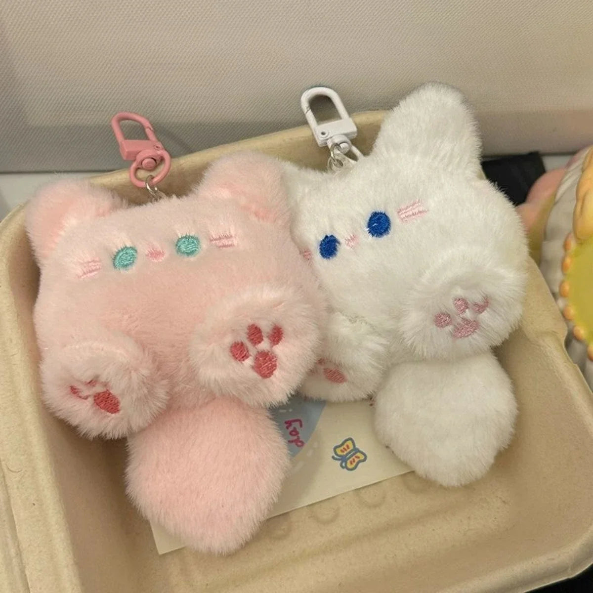 Long Tail Cat Plush Keychain