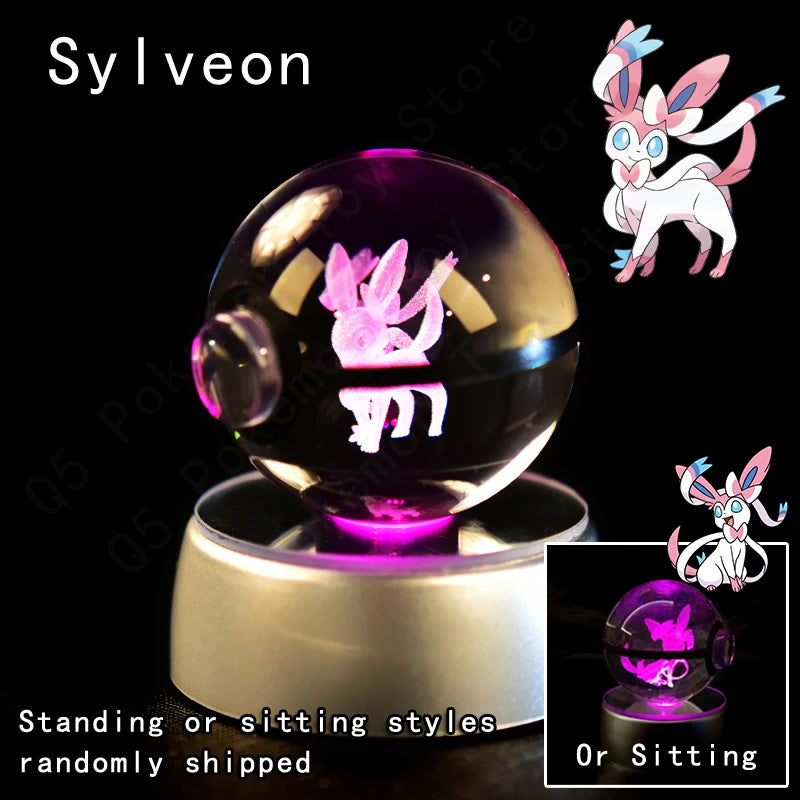 Pokemon Crystal Ball 3D Night Light Lamp
