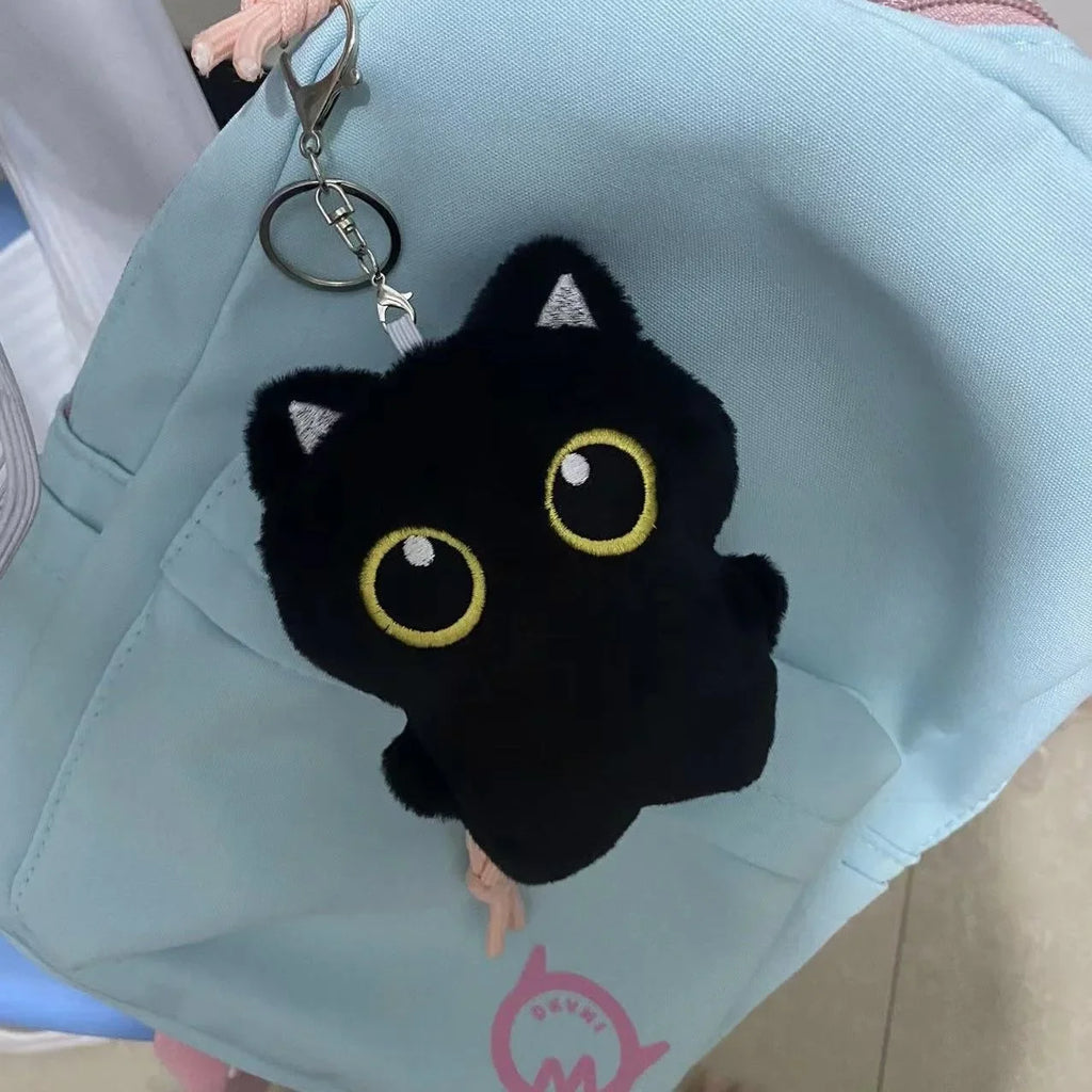Black Cat Plush Keychain