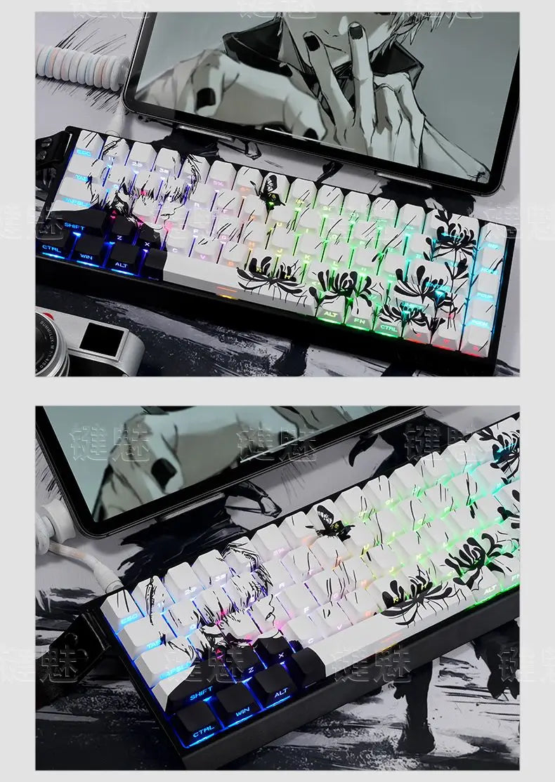 Kaneki Ken Translucent PBT Keycaps – 130 Keys Cherry Profile (MX)