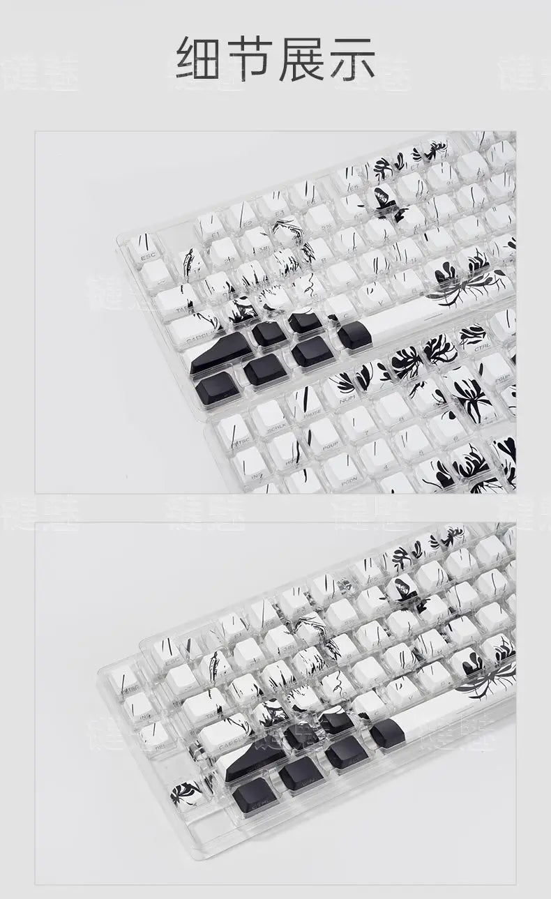 Kaneki Ken Translucent PBT Keycaps – 130 Keys Cherry Profile (MX)