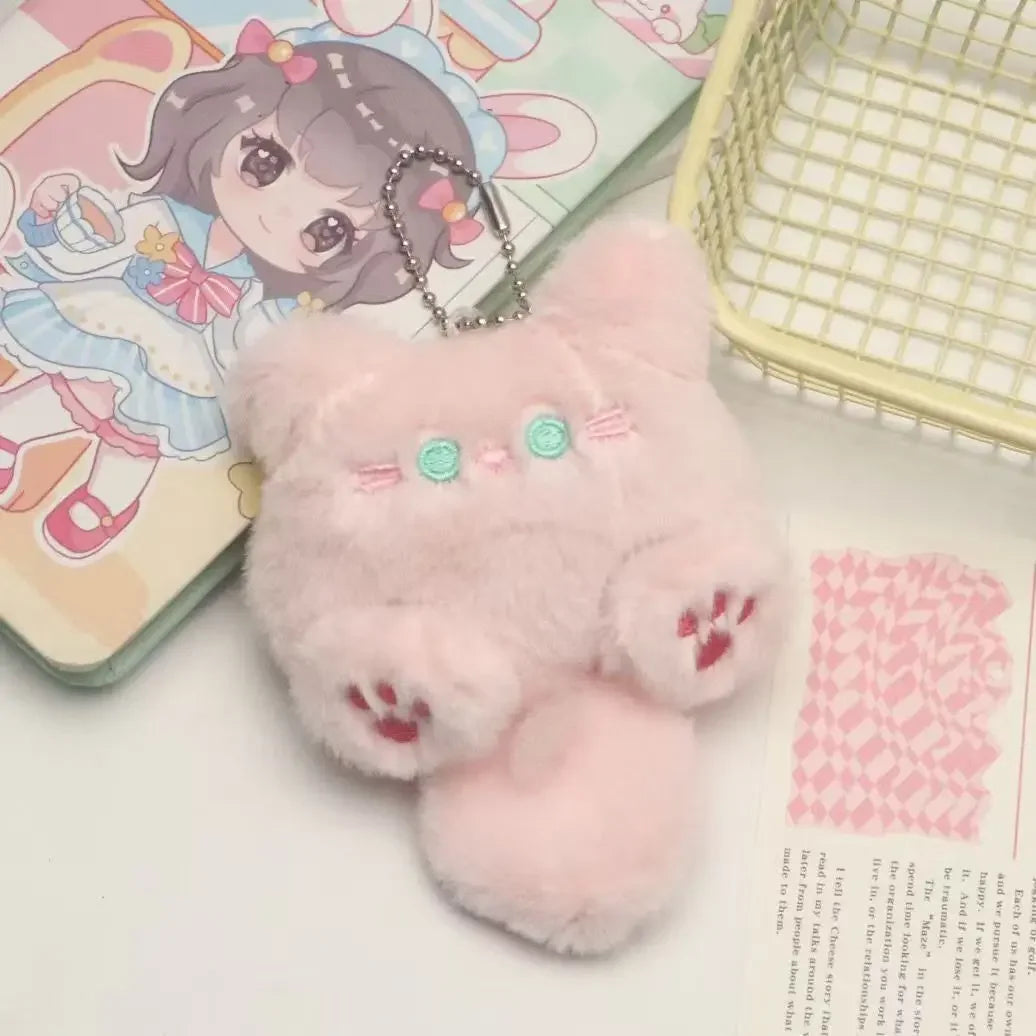 Long Tail Cat Plush Keychain