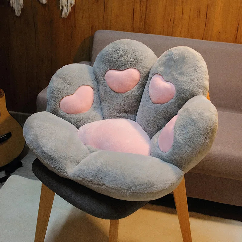 70×60cm Cat Paw Plush Cushion – Soft Floor Pillow