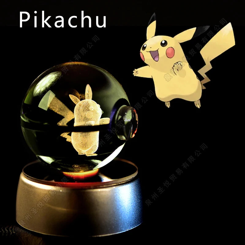 Pokemon Crystal Ball 3D Night Light Lamp