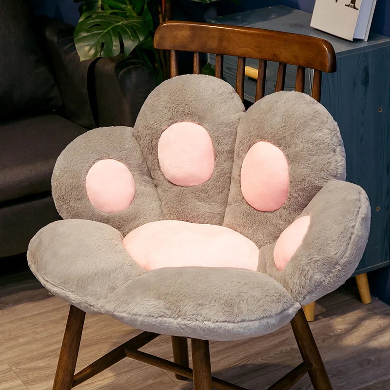 70×60cm Cat Paw Plush Cushion – Soft Floor Pillow