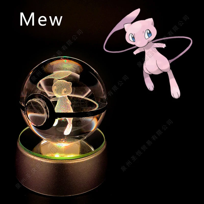 Pokemon Crystal Ball 3D Night Light Lamp