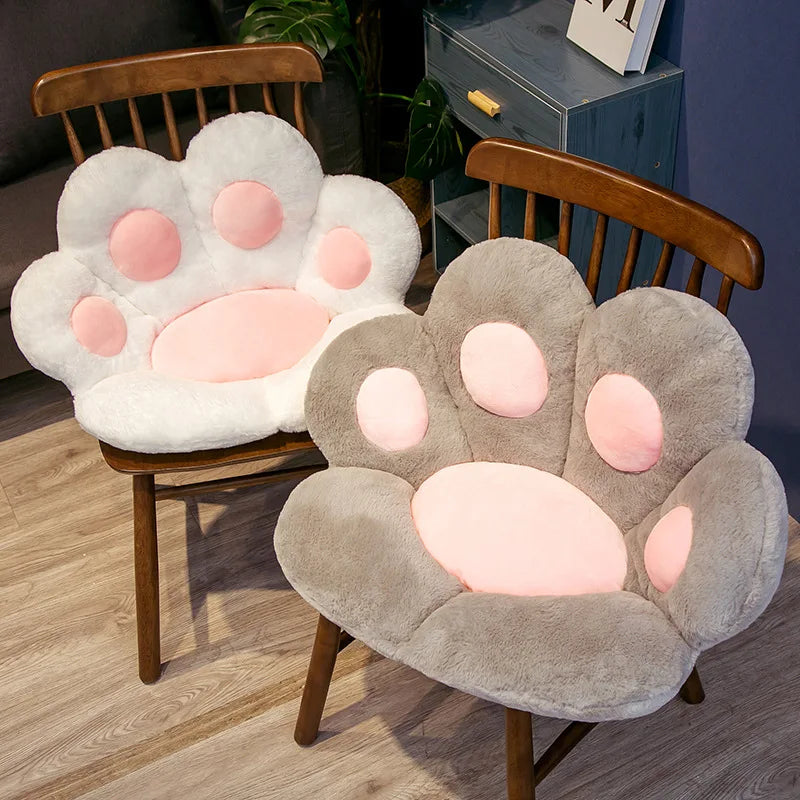 70×60cm Cat Paw Plush Cushion – Soft Floor Pillow