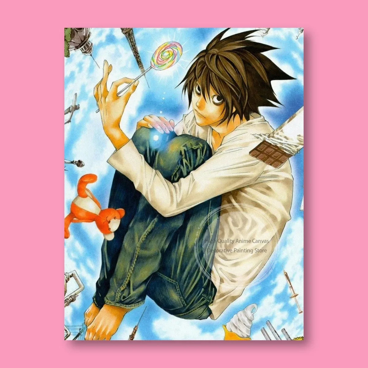 Death Note Light Yagami & L Anime Poster