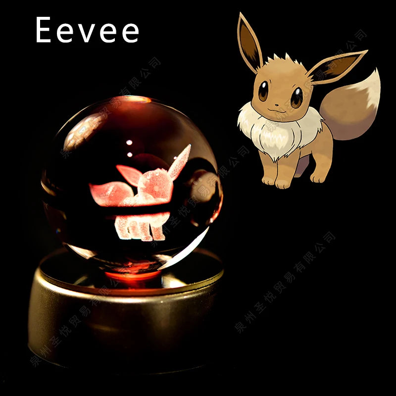 Pokemon Crystal Ball 3D Night Light Lamp