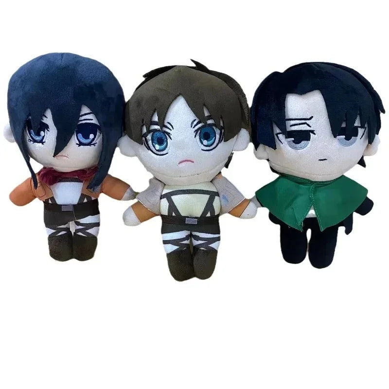 20cm Attack on Titan Plush – Levi, Eren & Mikasa