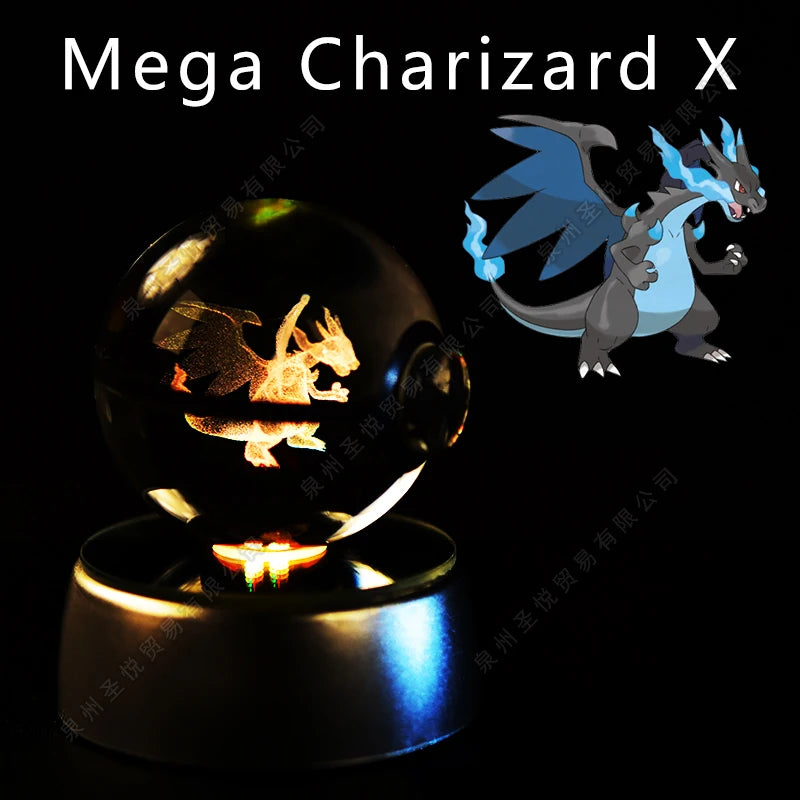 Pokemon Crystal Ball 3D Night Light Lamp