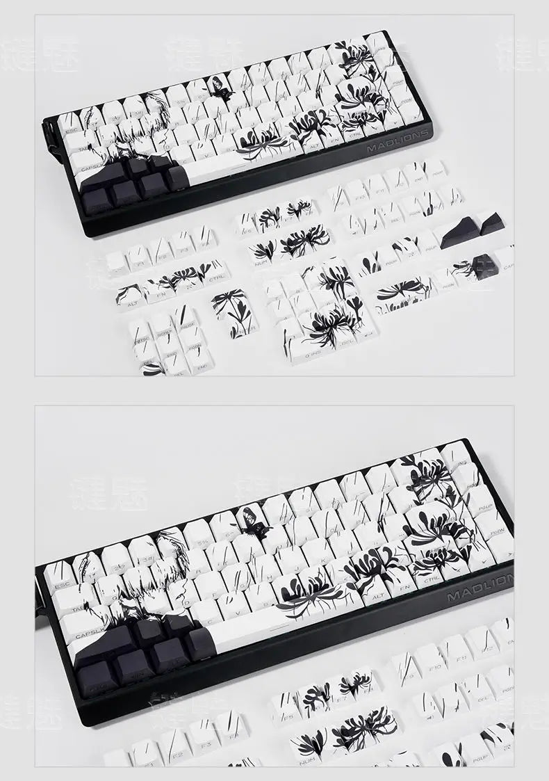 Kaneki Ken Translucent PBT Keycaps – 130 Keys Cherry Profile (MX)