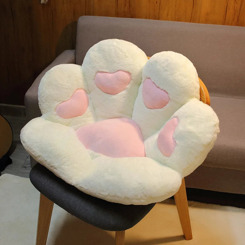 70×60cm Cat Paw Plush Cushion – Soft Floor Pillow