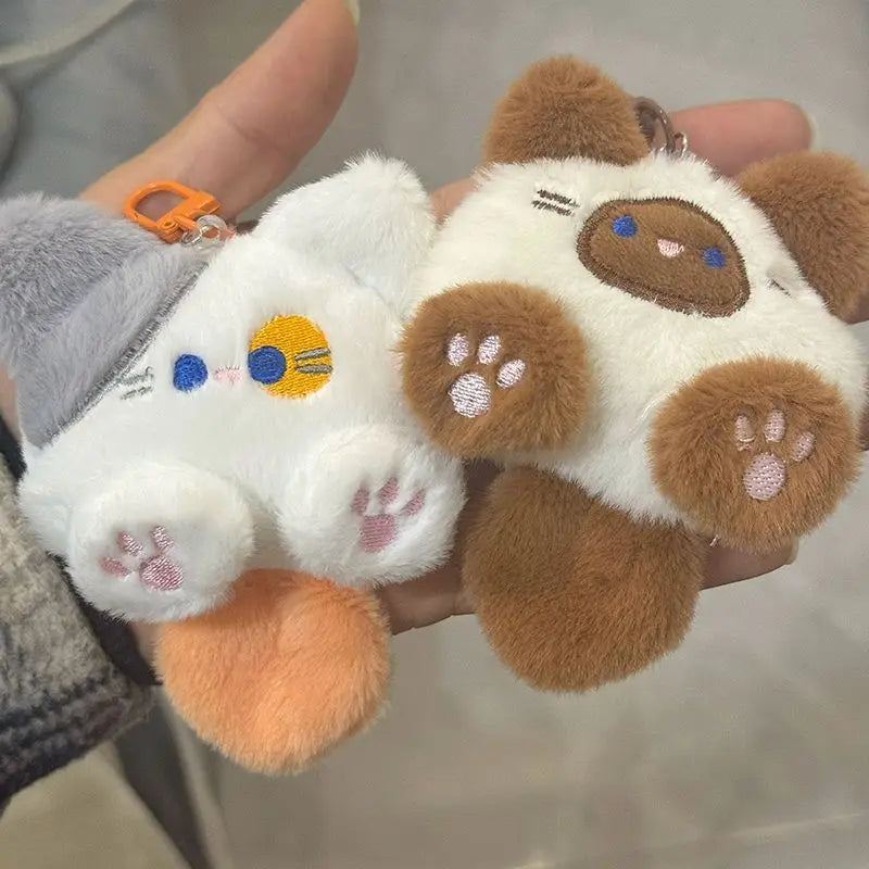 Long Tail Cat Plush Keychain