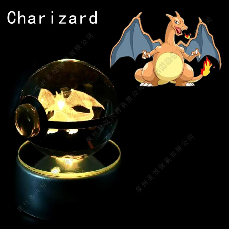 Pokemon Crystal Ball 3D Night Light Lamp