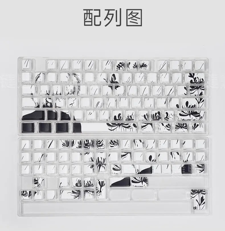 Kaneki Ken Translucent PBT Keycaps – 130 Keys Cherry Profile (MX)