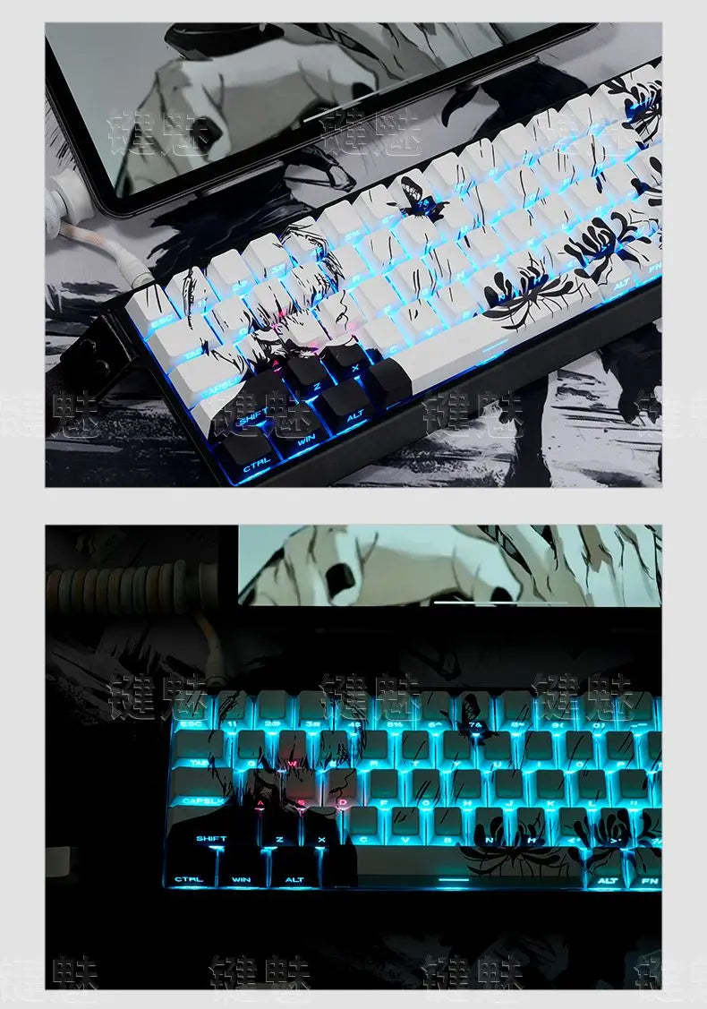 Kaneki Ken Translucent PBT Keycaps – 130 Keys Cherry Profile (MX)