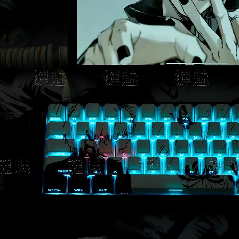 Kaneki Ken Translucent PBT Keycaps – 130 Keys Cherry Profile (MX)