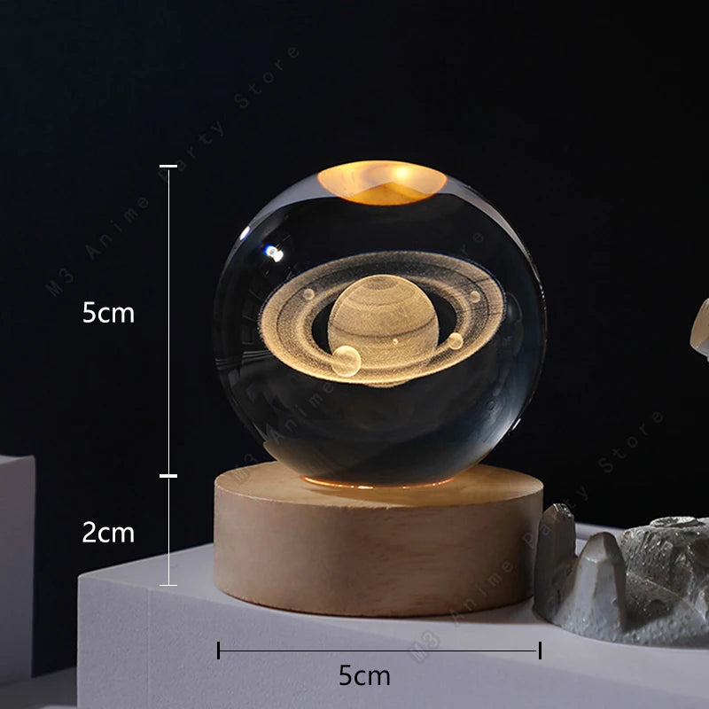 Unique 3D Crystal Ball Galaxy Lamp