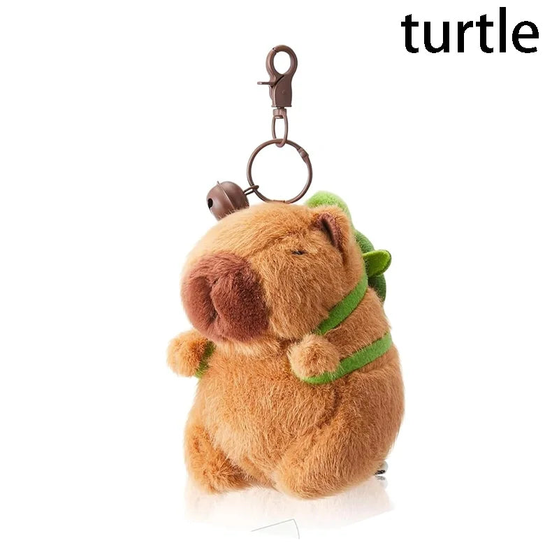 Capybara Plush with Strawberry – Kawaii Stuffed Toy