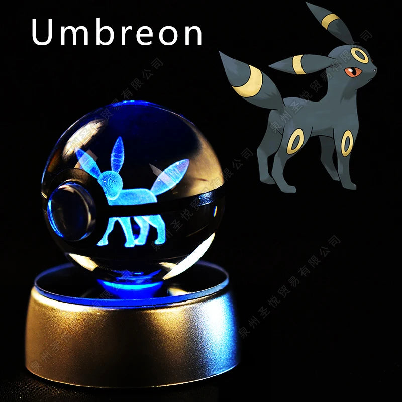Pokemon Crystal Ball 3D Night Light Lamp