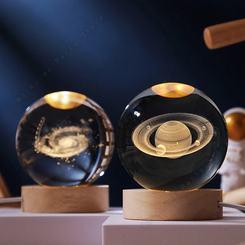 Unique 3D Crystal Ball Galaxy Lamp