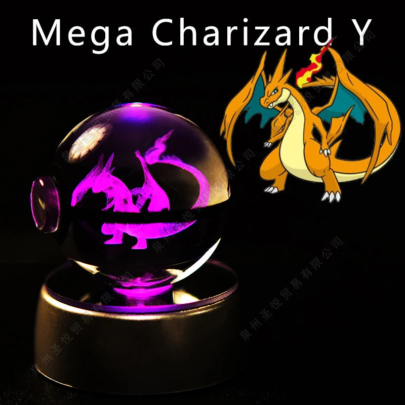 Pokemon Crystal Ball 3D Night Light Lamp