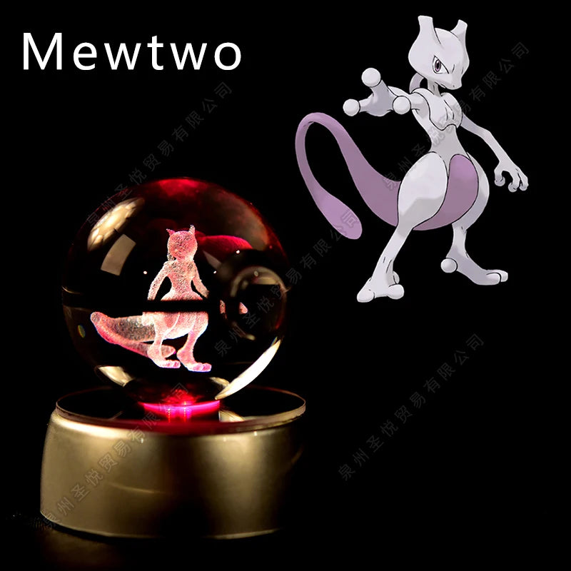 Pokemon Crystal Ball 3D Night Light Lamp